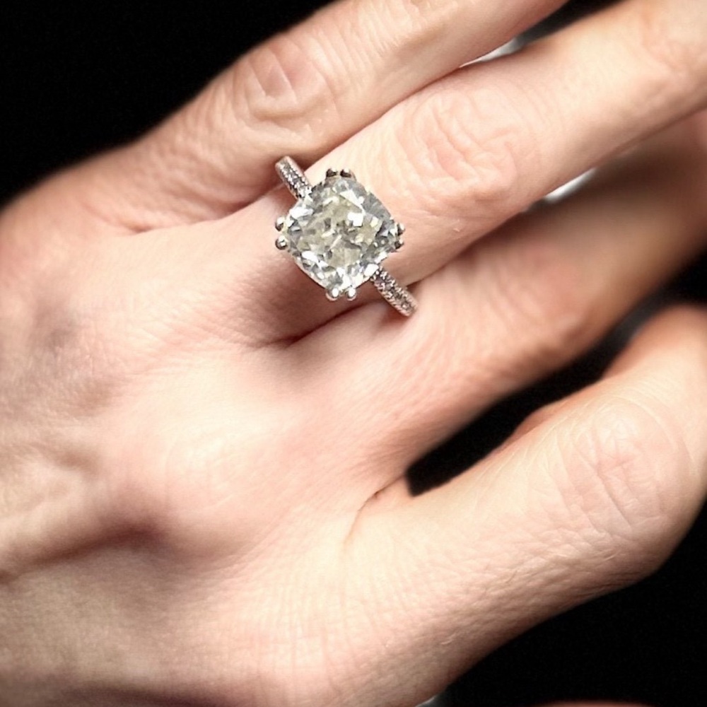 Cushion cut diamond ring size 7